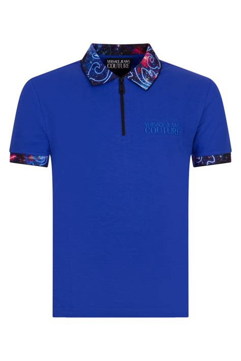 versace jeans polo blauw|versace jeans couture polo shirts.